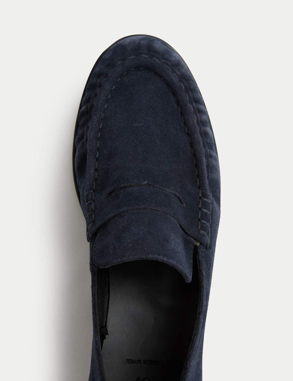 Marks & Spencer M&S Suede Loafers Navy - 2
