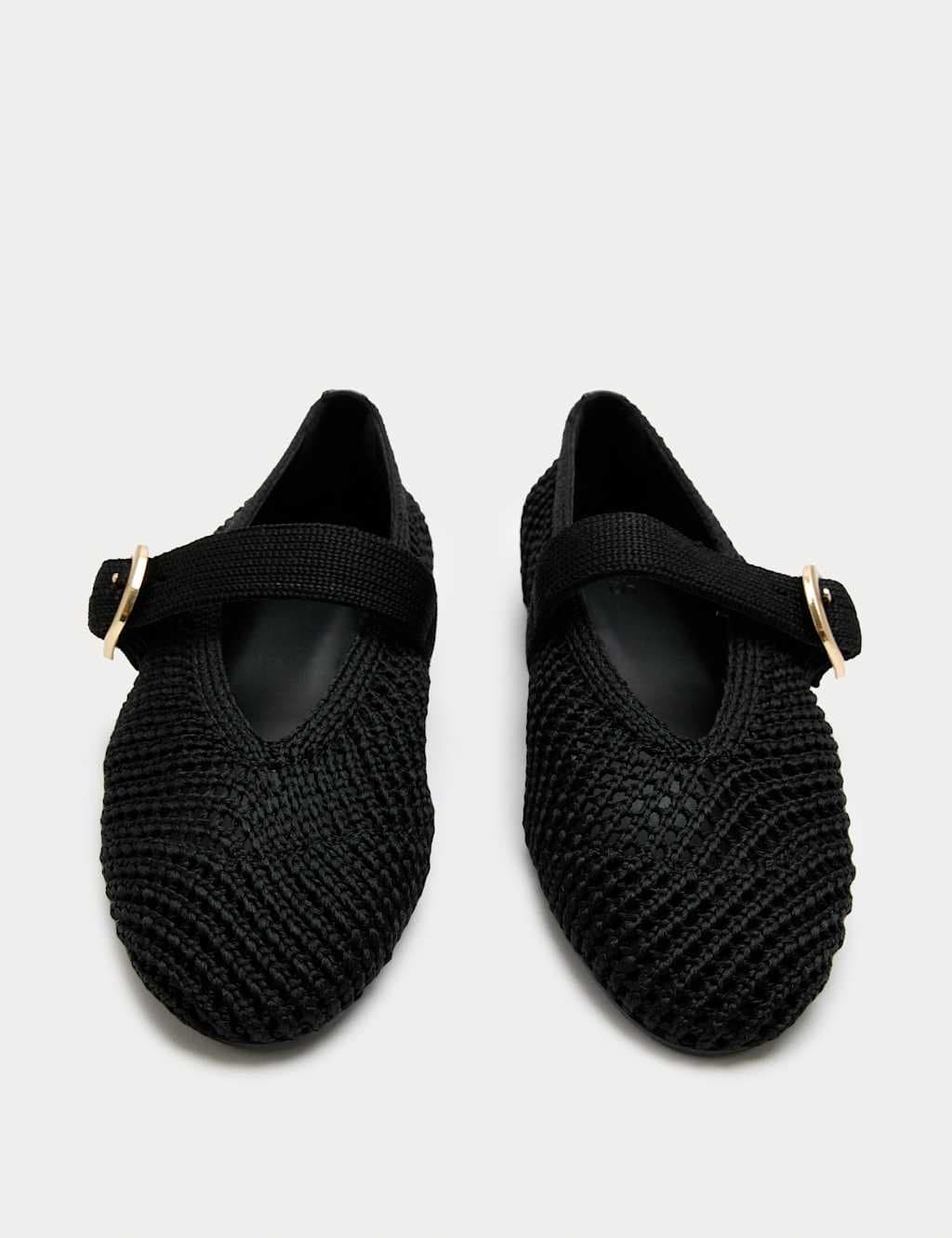 Marks & Spencer M&S Buckle Flat Mary Jane Ballet Pumps Black