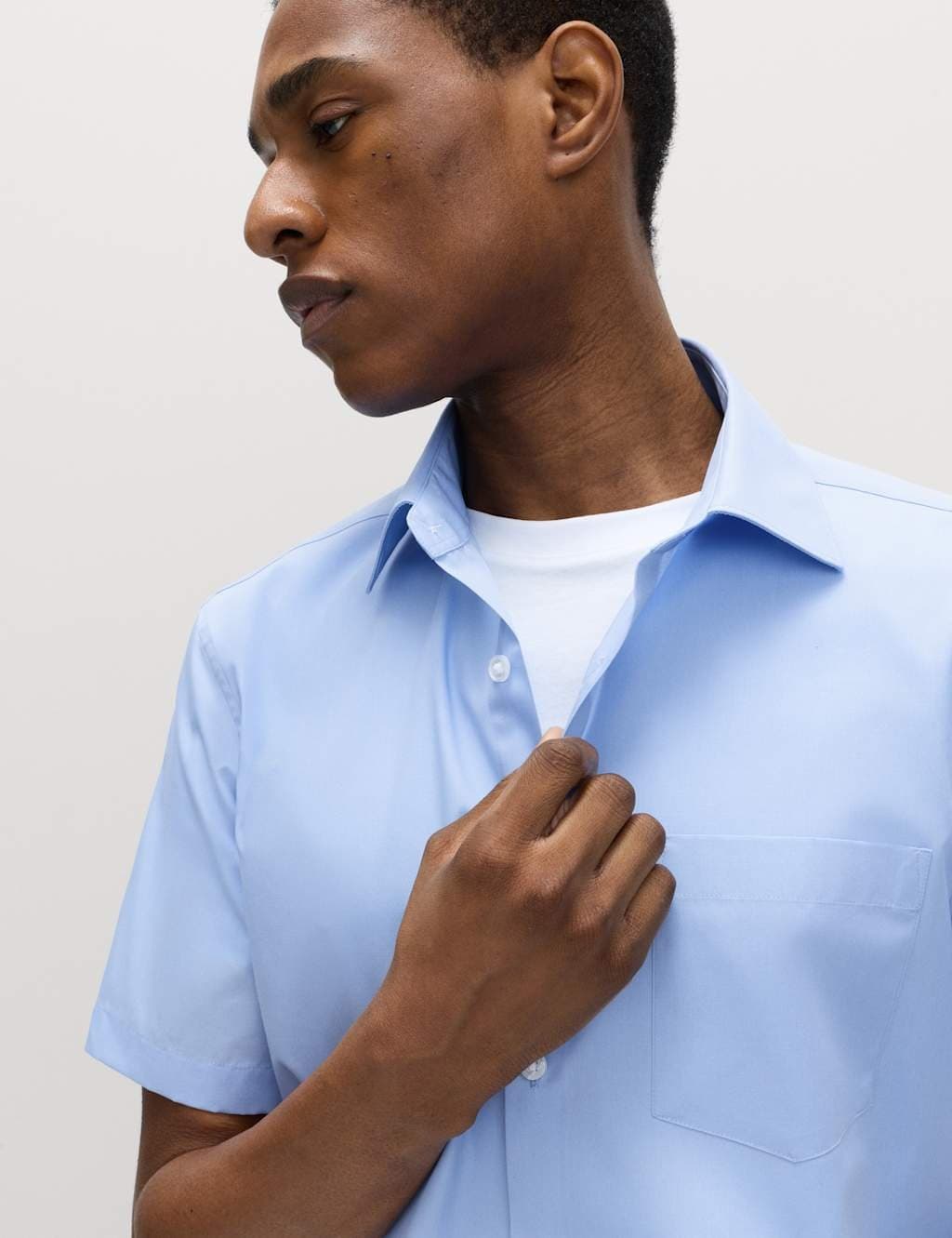 Marks & Spencer M&S 2 Pack Slim Fit Easy Iron Shirts Blue Mix - 2