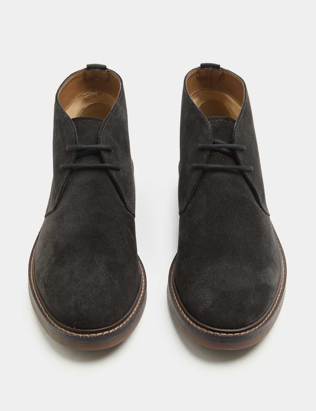 Marks & Spencer M&S Suede Gum Sole Chukka Boots Dark Charcoal