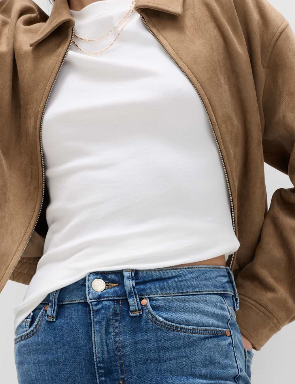 Marks & Spencer M&S Ivy Supersoft High Waisted Skinny Jeans Light Indigo - 4