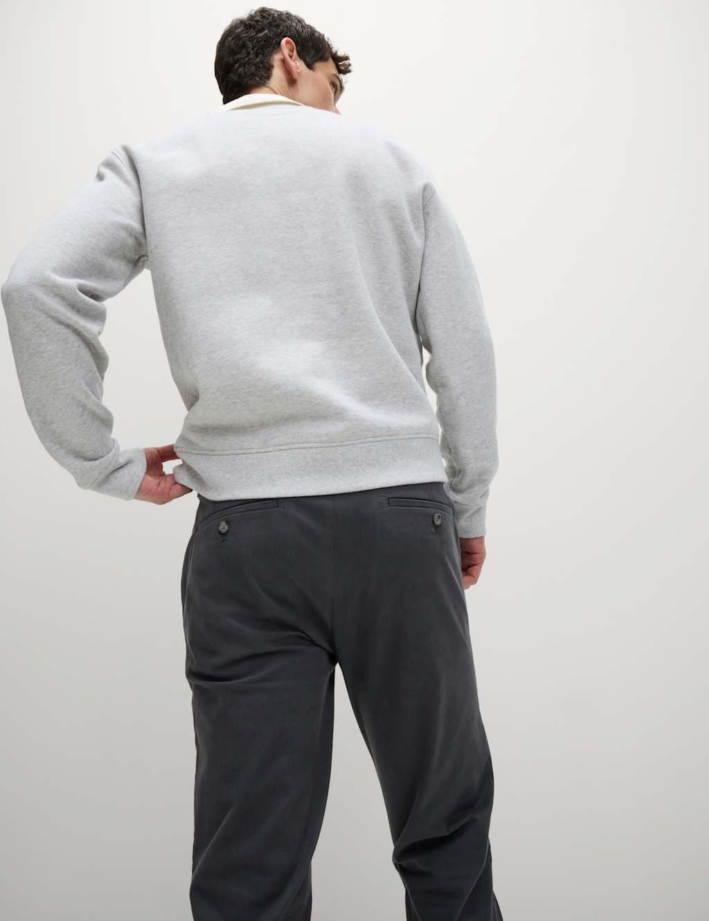 Marks & Spencer M&S Skinny Fit Stretch Chinos Dark Pewter - 3