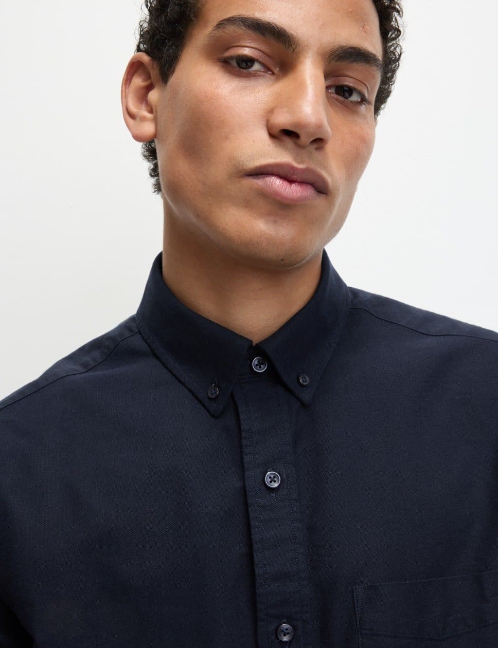 Marks & Spencer M&S Ultimate Pure Cotton Oxford Shirt Navy