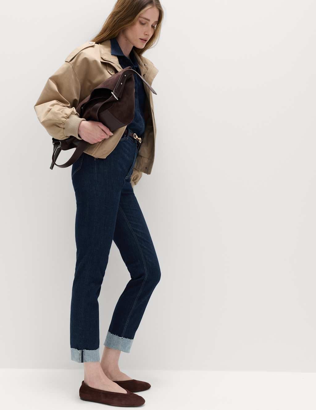 Marks & Spencer M&S Harper Supersoft High Waisted Jeans Indigo - 5