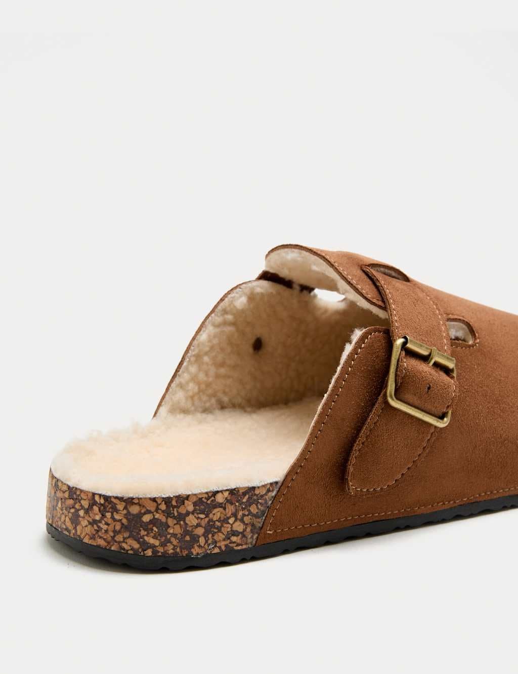 Marks & Spencer M&S Buckle Mule Slippers Tan - 2