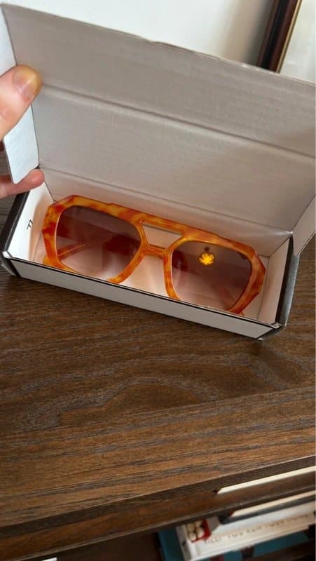 ASOS Orange Leopard Sunglasses Aviator