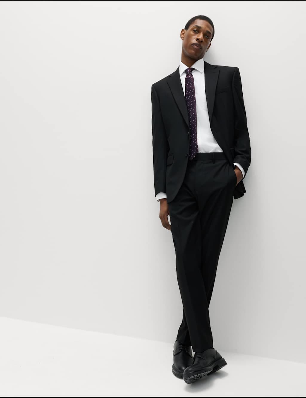 Marks & Spencer M&S 2 Pack Slim Fit Easy Iron Cotton Blend Shirts White Mix - 2