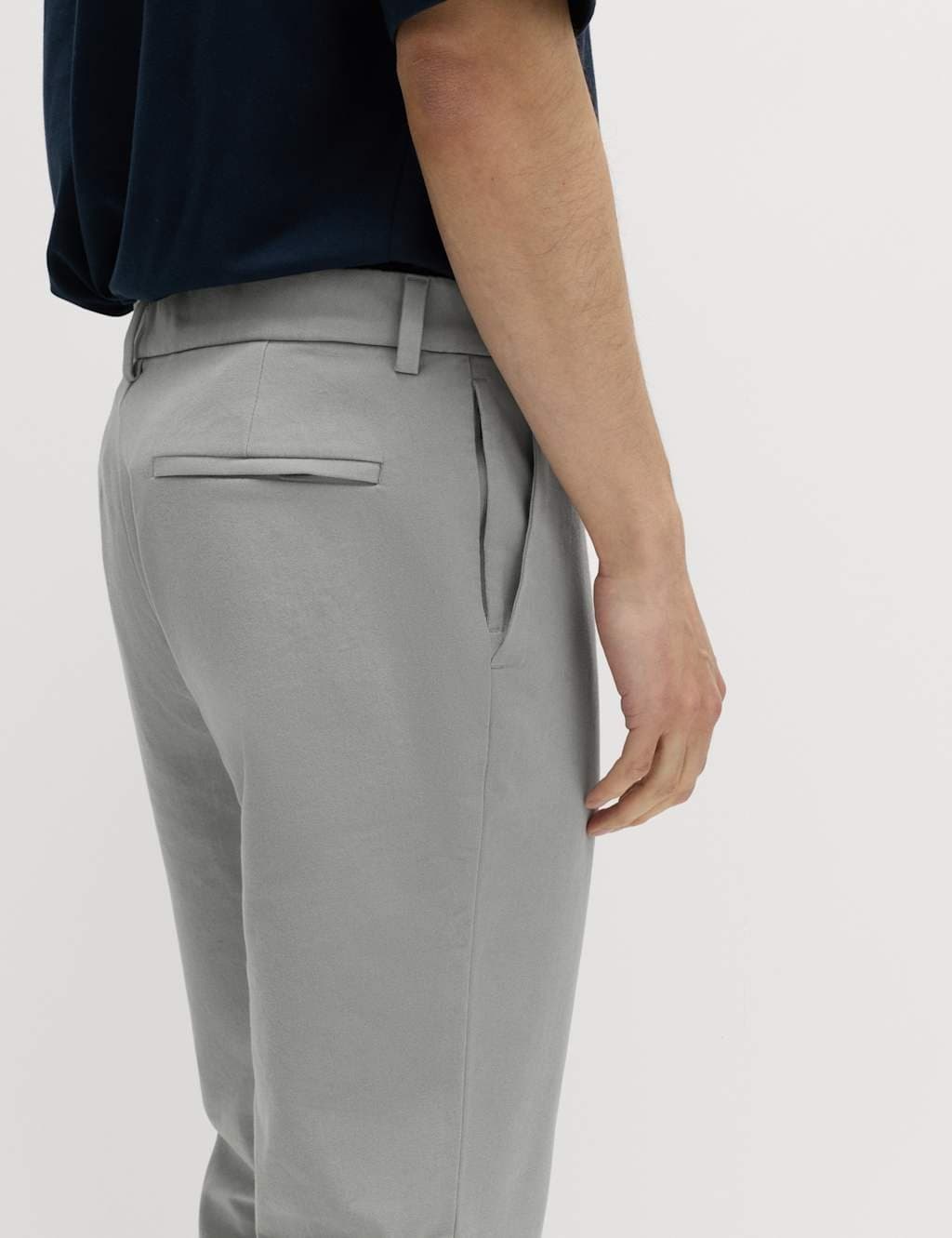Marks & Spencer M&S The Ultimate Slim Fit Twill Chinos Chrome - 2