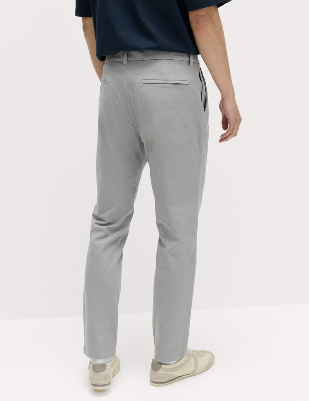Marks & Spencer M&S The Ultimate Slim Fit Twill Chinos Chrome - 3