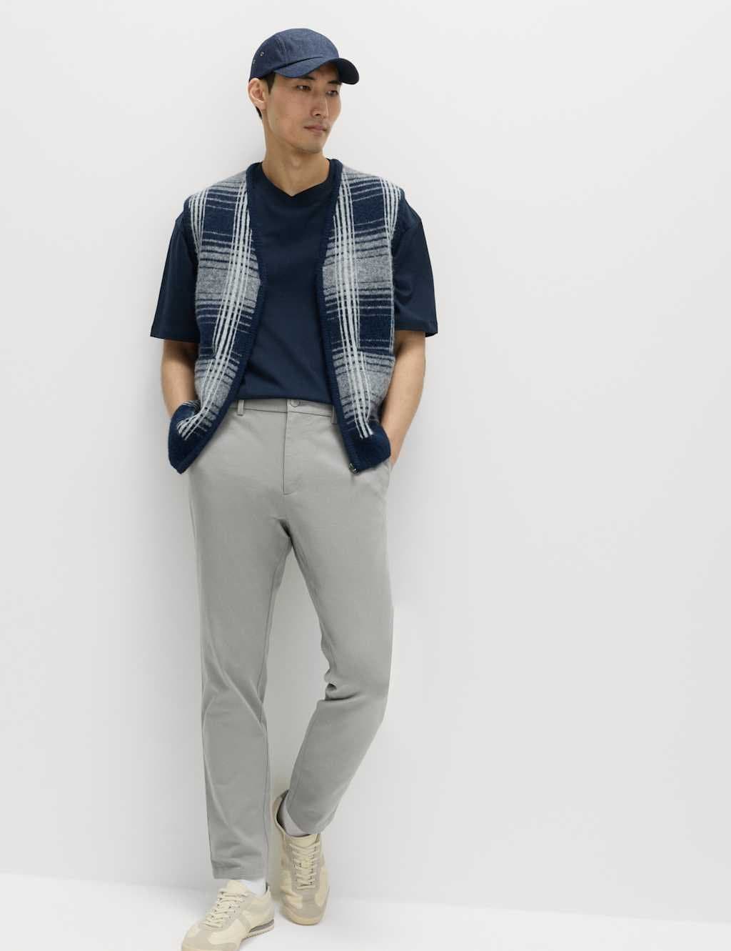 Marks & Spencer M&S The Ultimate Slim Fit Twill Chinos Chrome - 4