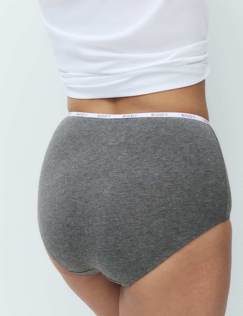 Marks & Spencer M&S 4pk Cotton Rich Full Briefs Grey Mix - 5