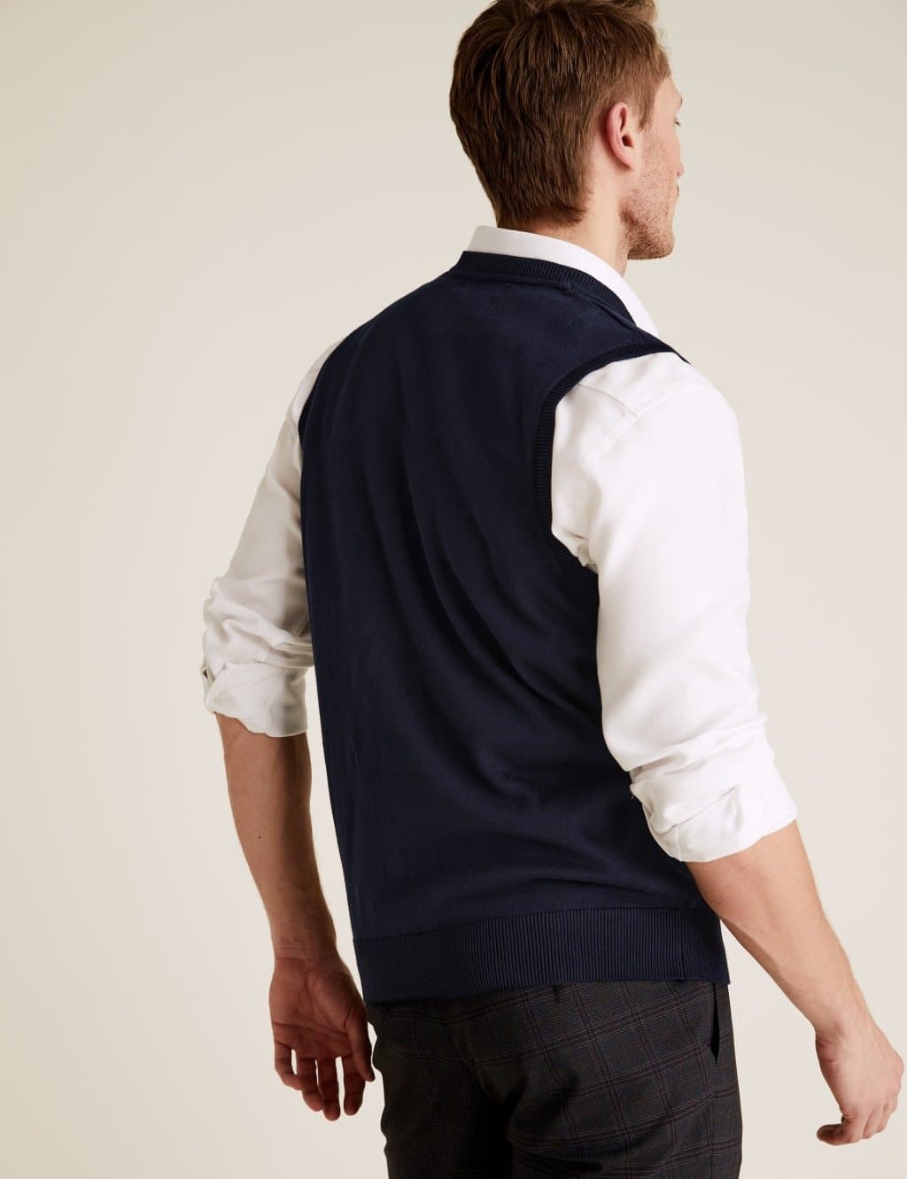 Marks & Spencer M&S 2 Pack Pure Cotton Sleeveless Jumper Navy - 2