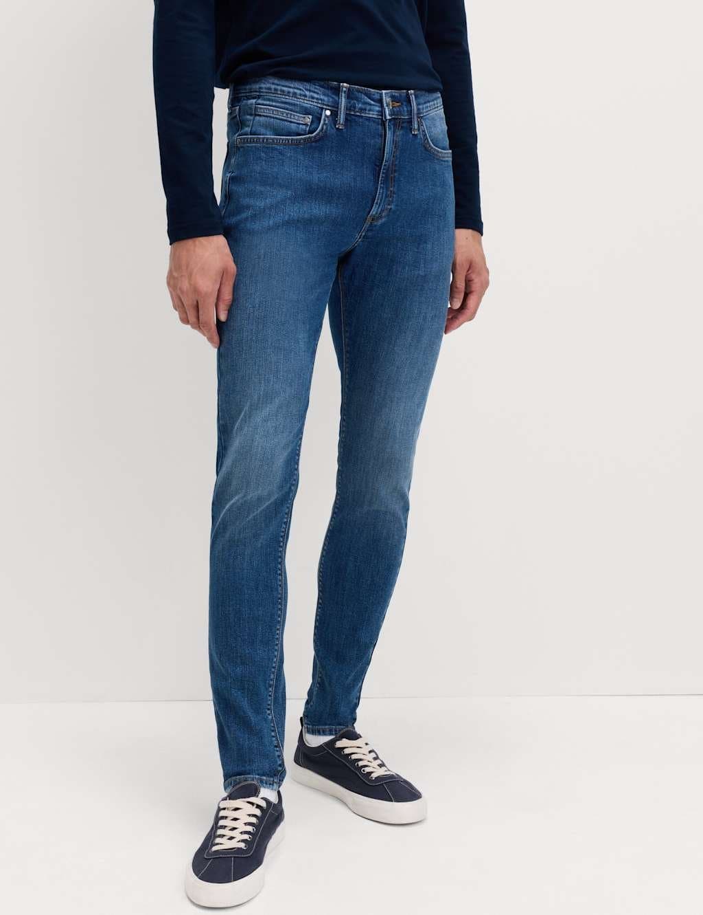 Marks & Spencer M&S Skinny Fit Stretch Jeans Blue Denim