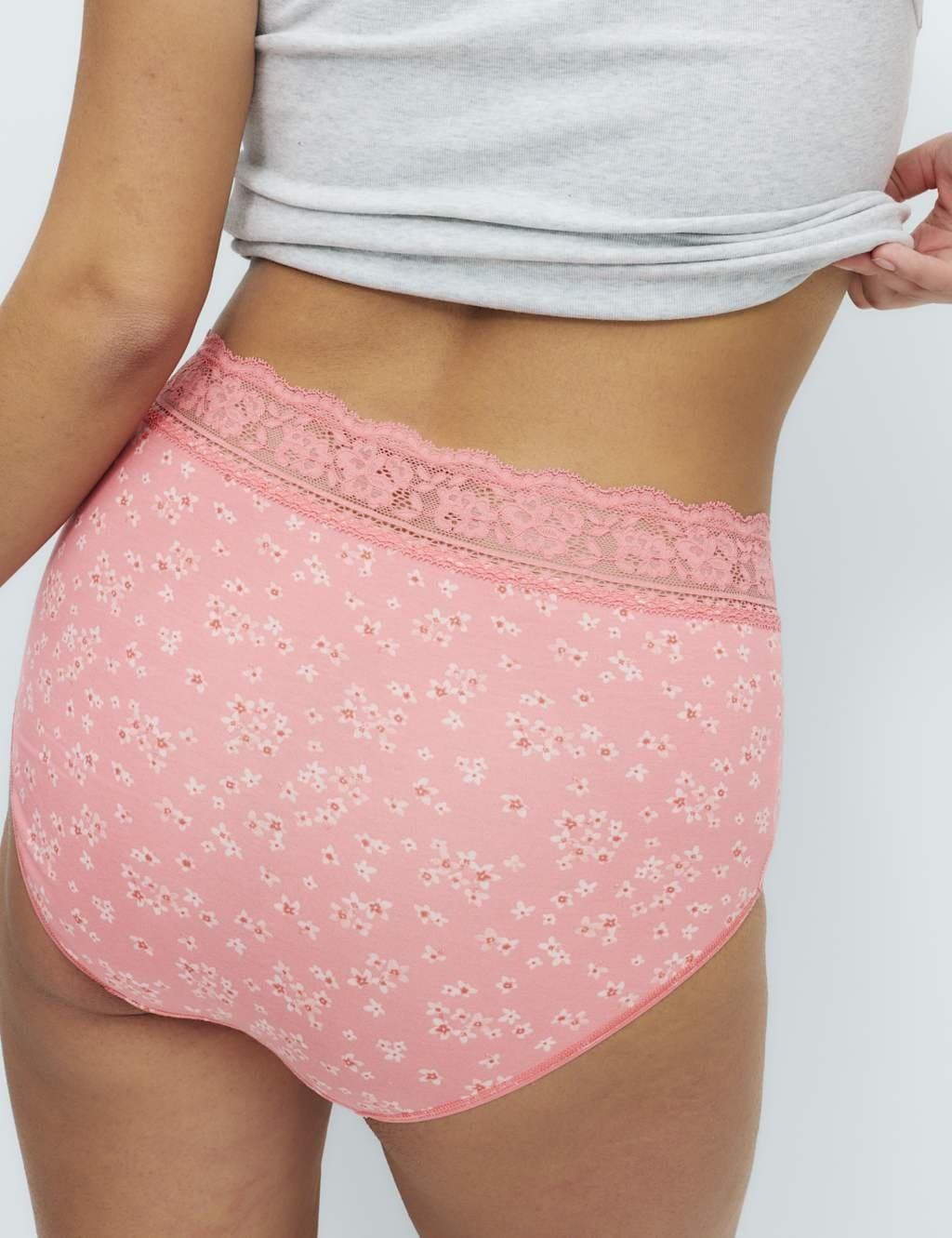 Marks & Spencer M&S 5pk Cotton Rich Printed Full Briefs Coral - 3