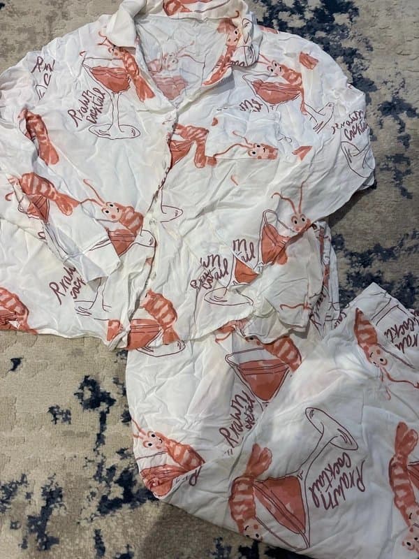 TU Woman Prawn Cocktail Christmas Pyjamas