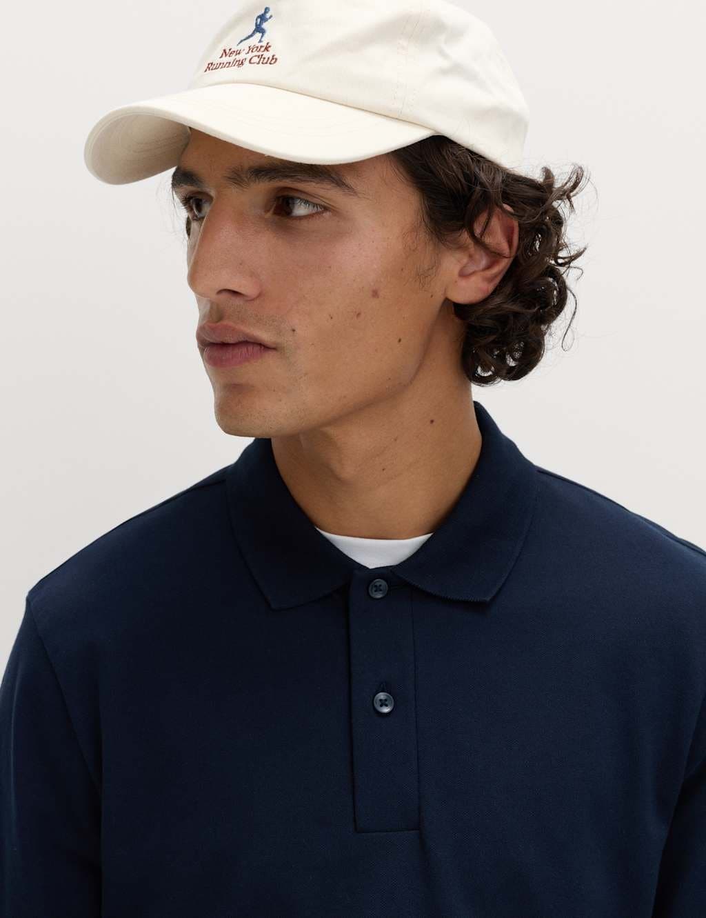 Marks & Spencer M&S Ultimate Regular Fit Pique Polo Shirt Dark Navy - 3