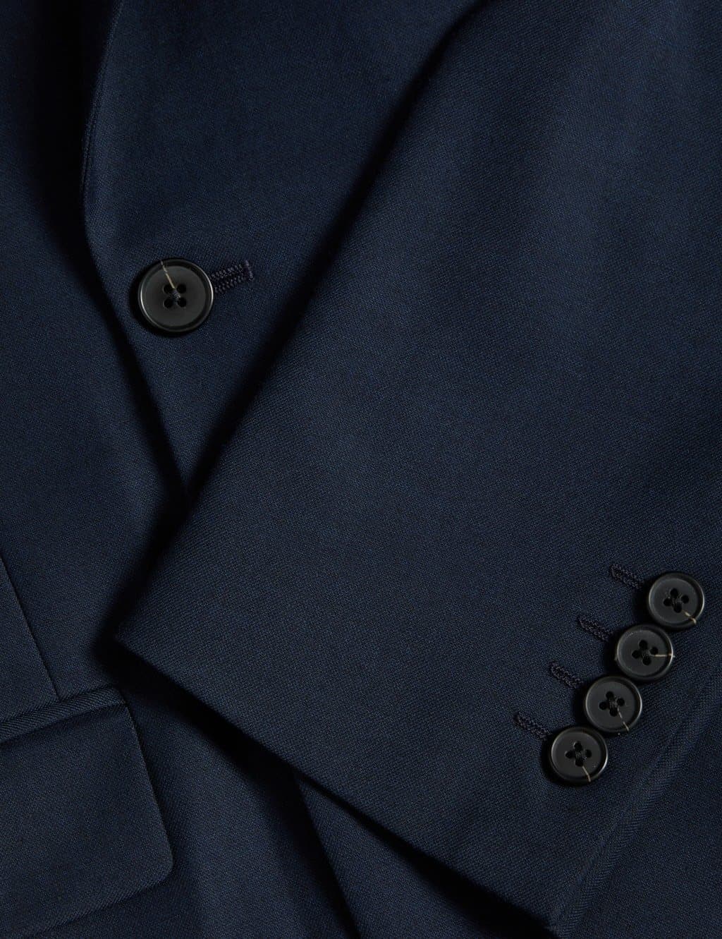 Marks & Spencer M&S Slim Fit Double Breasted Jacket with Stretch Navy - 2