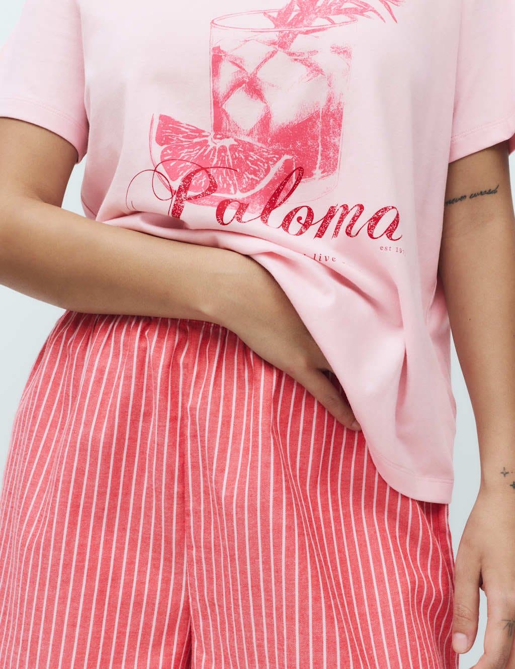 Marks & Spencer M&S Cotton Rich Printed Shortie Set Red Mix - 2