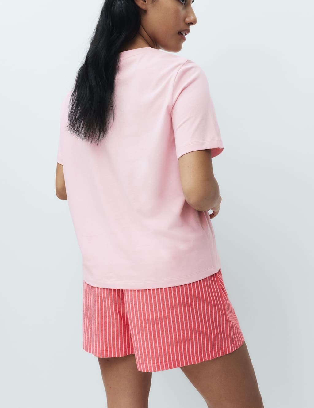 Marks & Spencer M&S Cotton Rich Printed Shortie Set Red Mix - 3