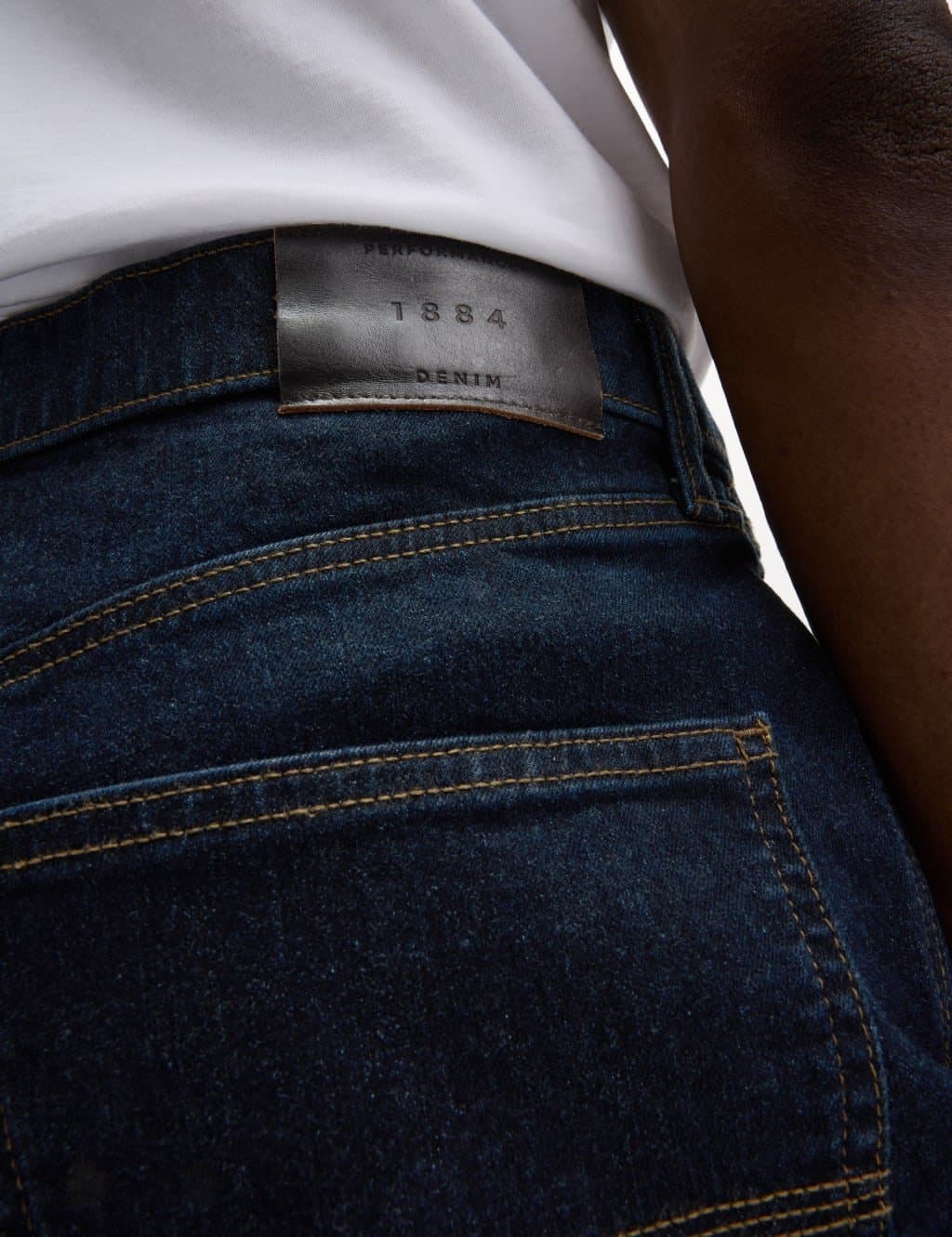 Marks & Spencer M&S Straight Fit Jeans with Stormwear™ Dark Indigo - 2