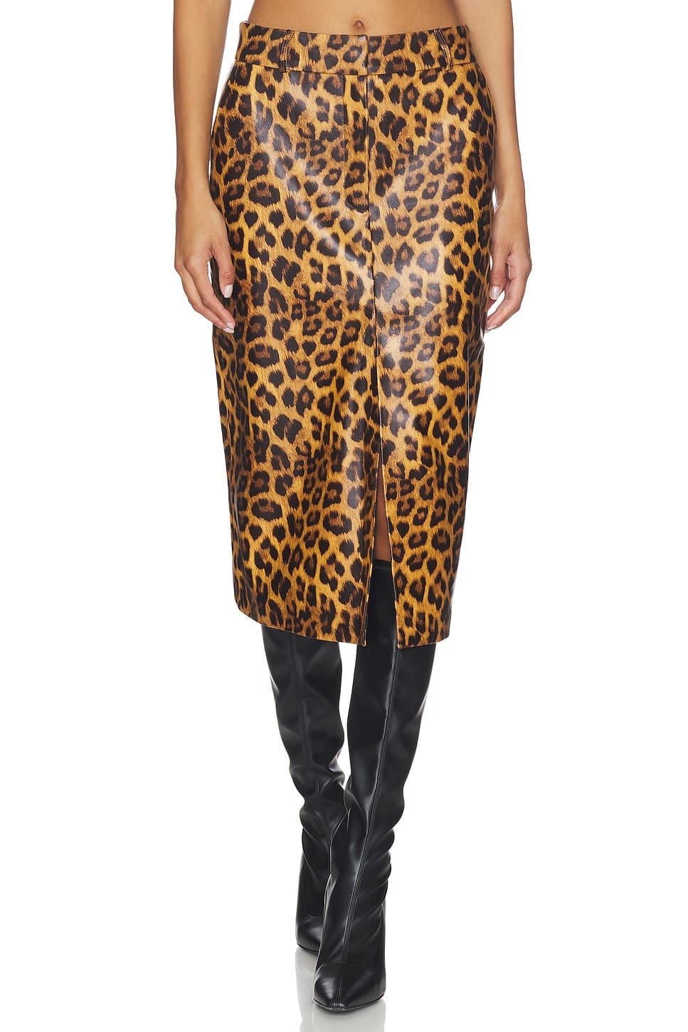 revolve Leather Maxi Skirt