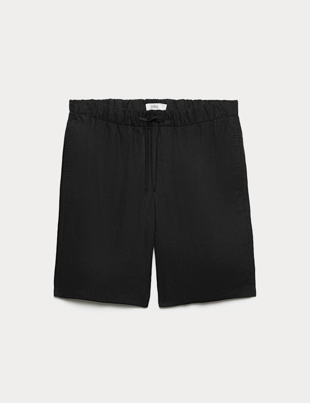 Marks & Spencer M&S Pure Linen Lighter Weight Shorts Black - 2
