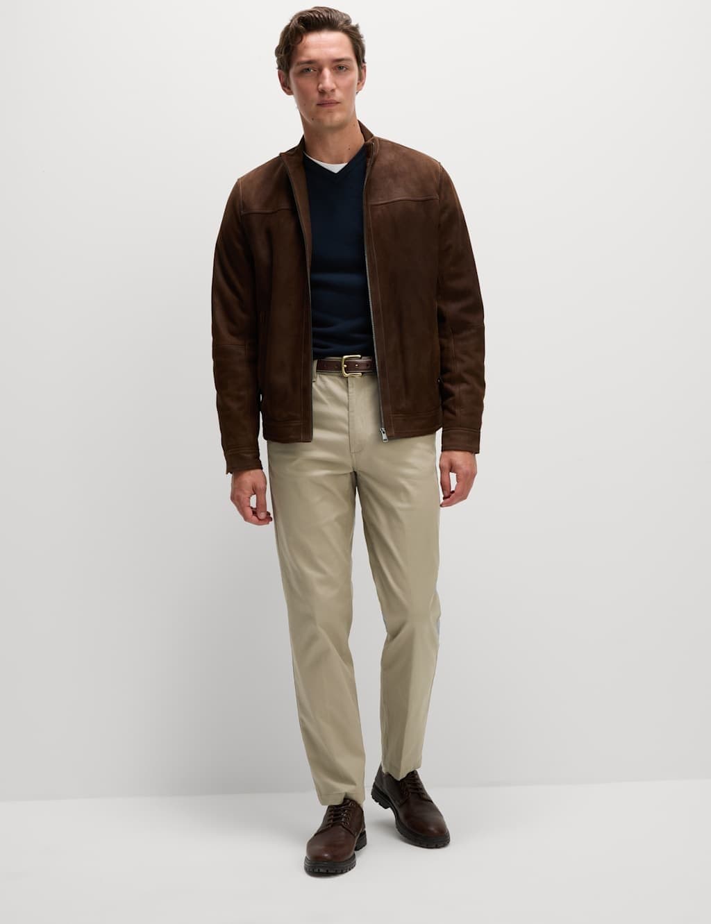 Marks & Spencer M&S Regular Fit Twill Chinos Mushroom - 3