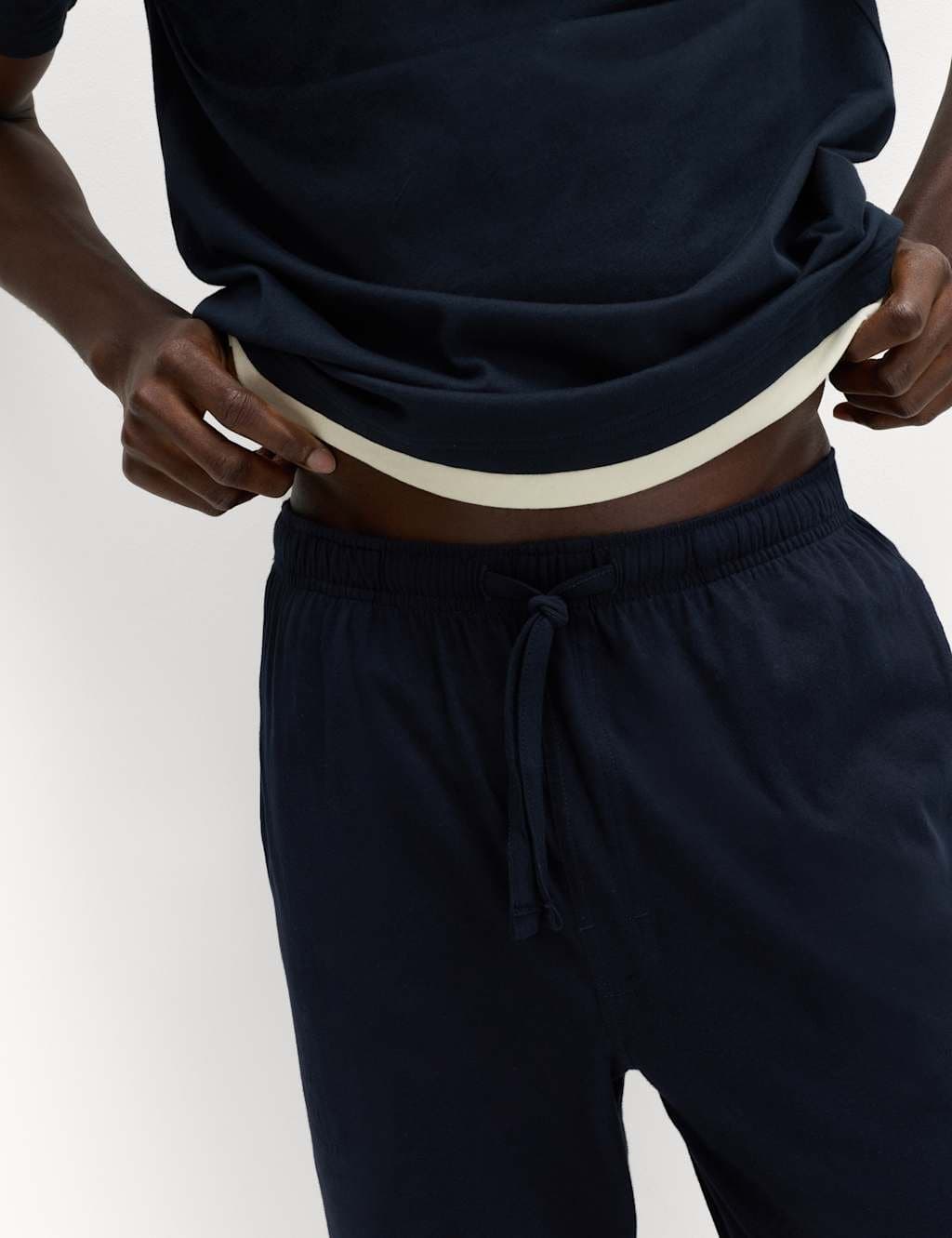 Marks & Spencer M&S 2 Pack Pure Cotton Pyjama Bottoms Blue Mix - 2