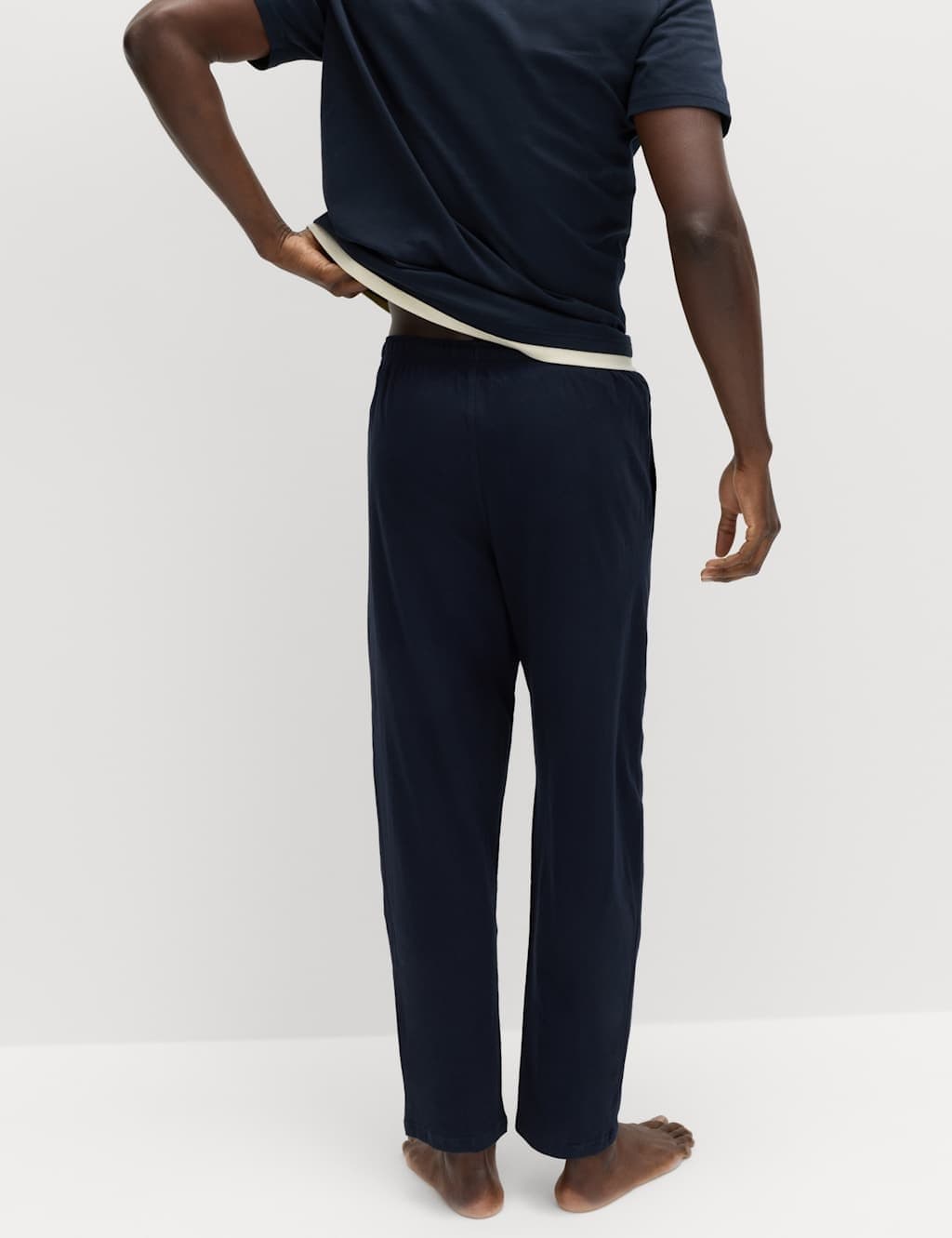 Marks & Spencer M&S 2 Pack Pure Cotton Pyjama Bottoms Blue Mix - 3