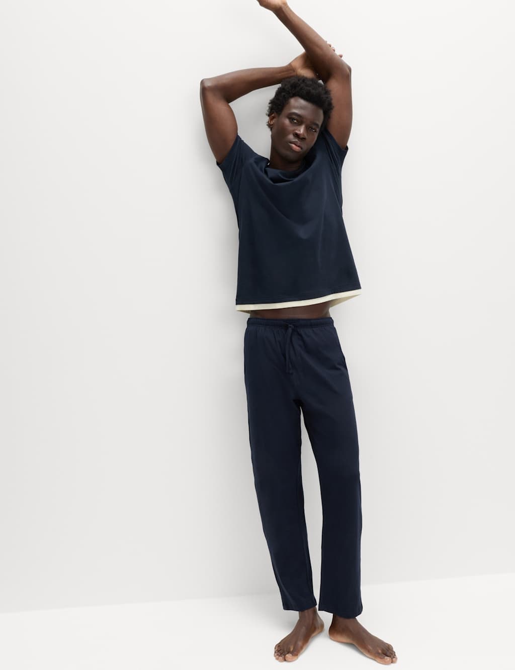 Marks & Spencer M&S 2 Pack Pure Cotton Pyjama Bottoms Blue Mix - 5