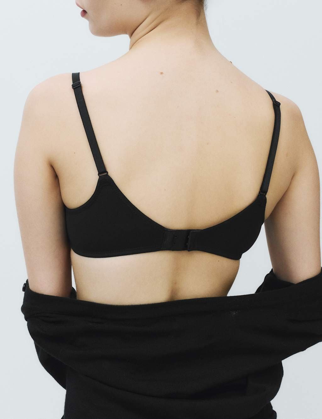 Marks & Spencer M&S 3 Pack Cotton Rich Wired Full Cup Bras (A-E) Black Mix - 3