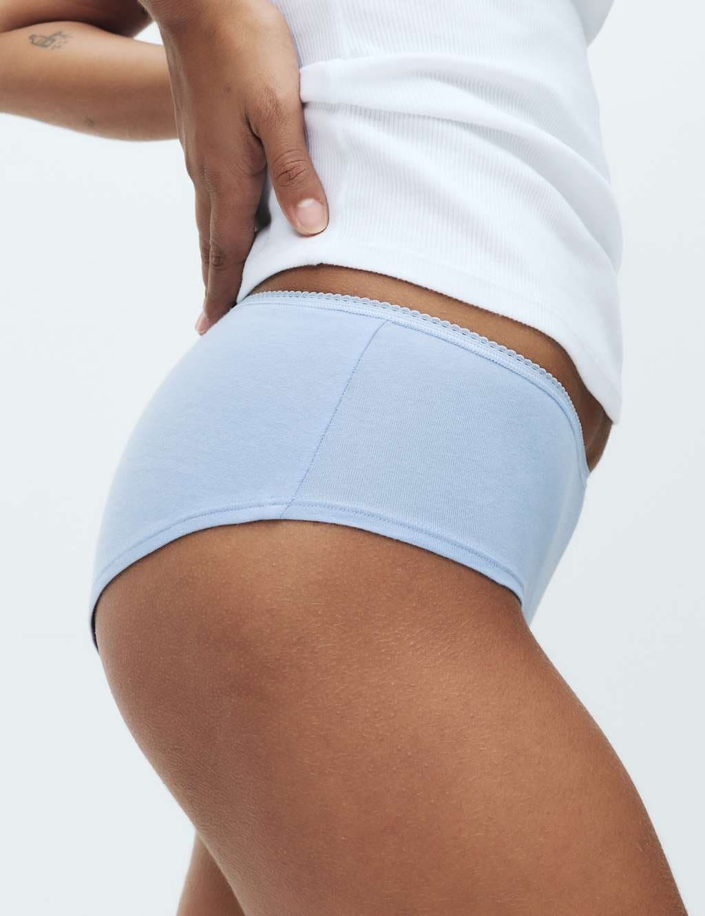 Marks & Spencer M&S 5pk Cotton Rich Lycra® Low Rise Shorts Blue Mix - 2