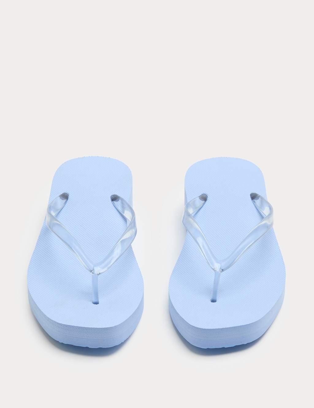 Marks & Spencer M&S Wedge Flatform Flip Flops Cornflower