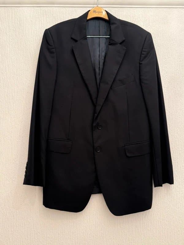 ASOS Dark Grey Small Check Single Breasted Jacket & Trouser Suit 40 W34 ASOS