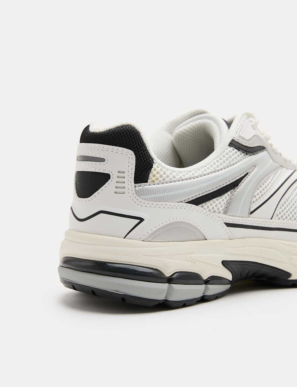 Marks & Spencer M&S Lifestyle Mesh Mix Lace up Trainers White Mix