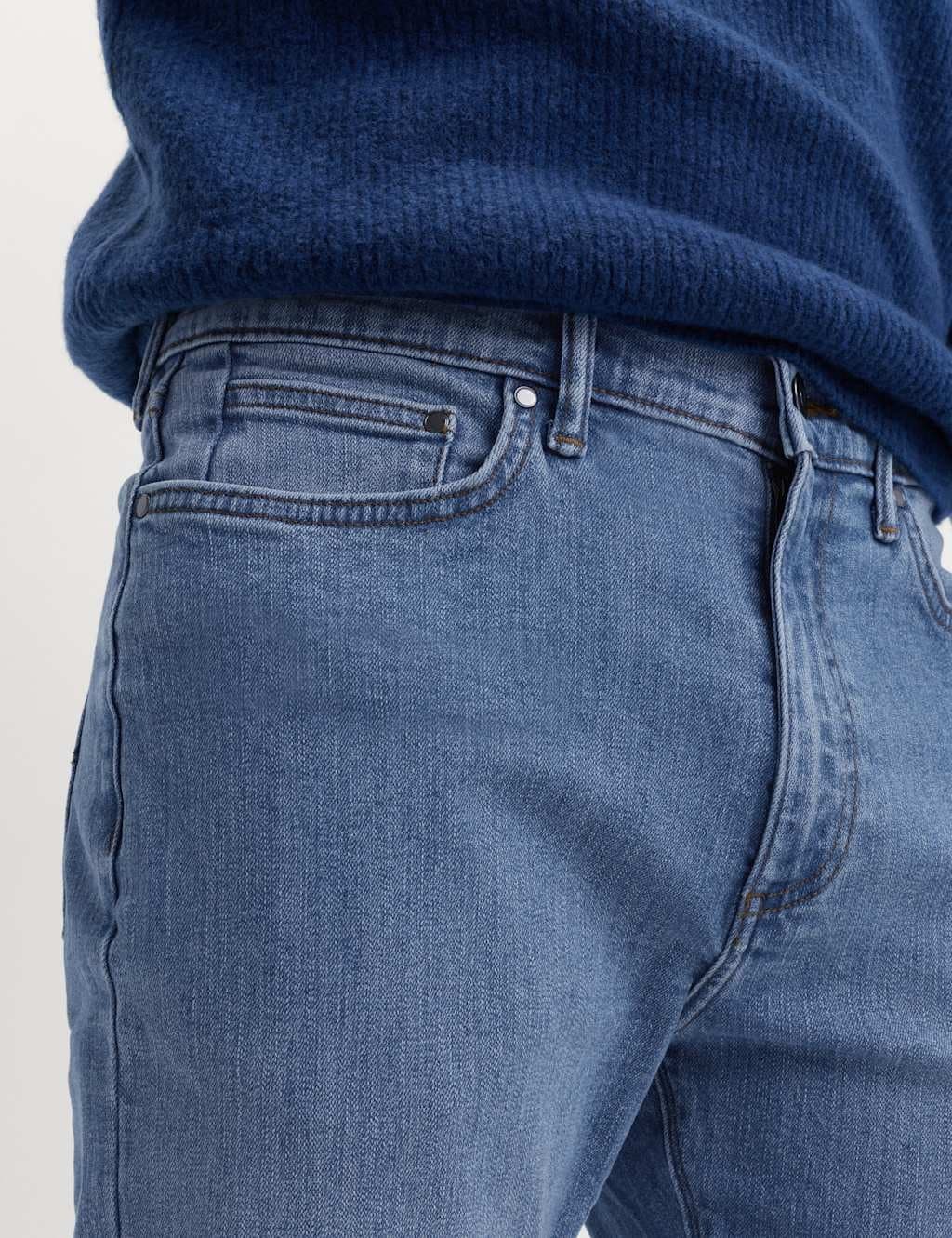 Marks & Spencer M&S Slim Fit Stretch Jeans Slate Blue - 2