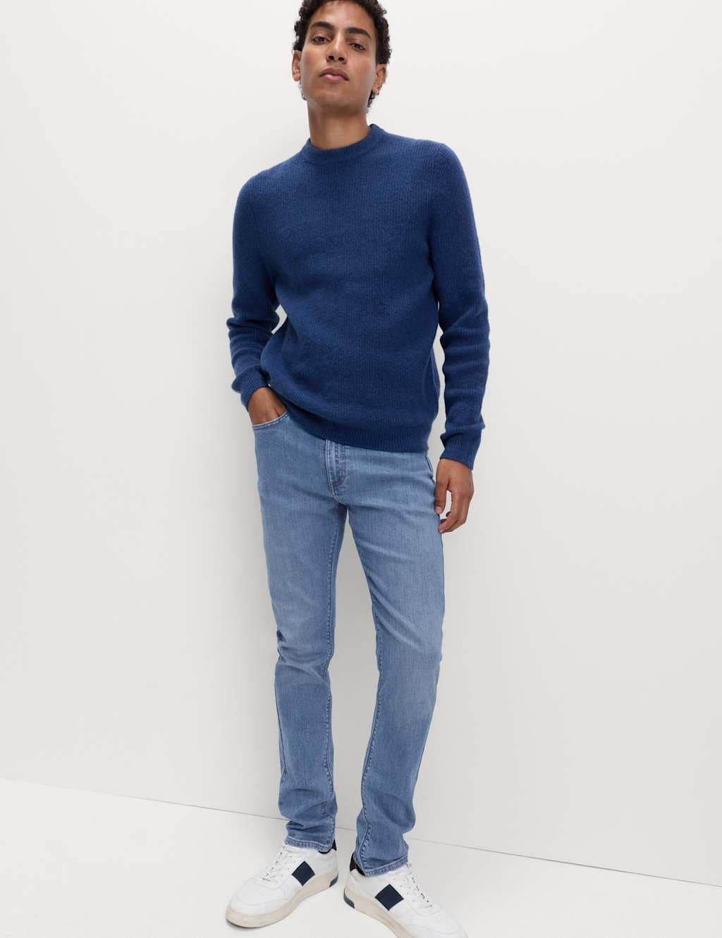 Marks & Spencer M&S Slim Fit Stretch Jeans Slate Blue - 3