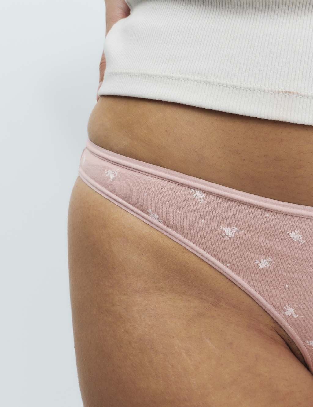 Marks & Spencer M&S 7 Pack Pure Cotton Thongs Pink Mix - 3