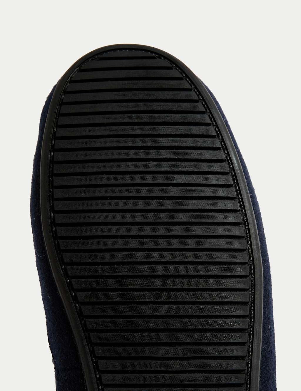 Marks & Spencer M&S Herringbone Moccasin Slippers with Freshfeet™ Navy - 3