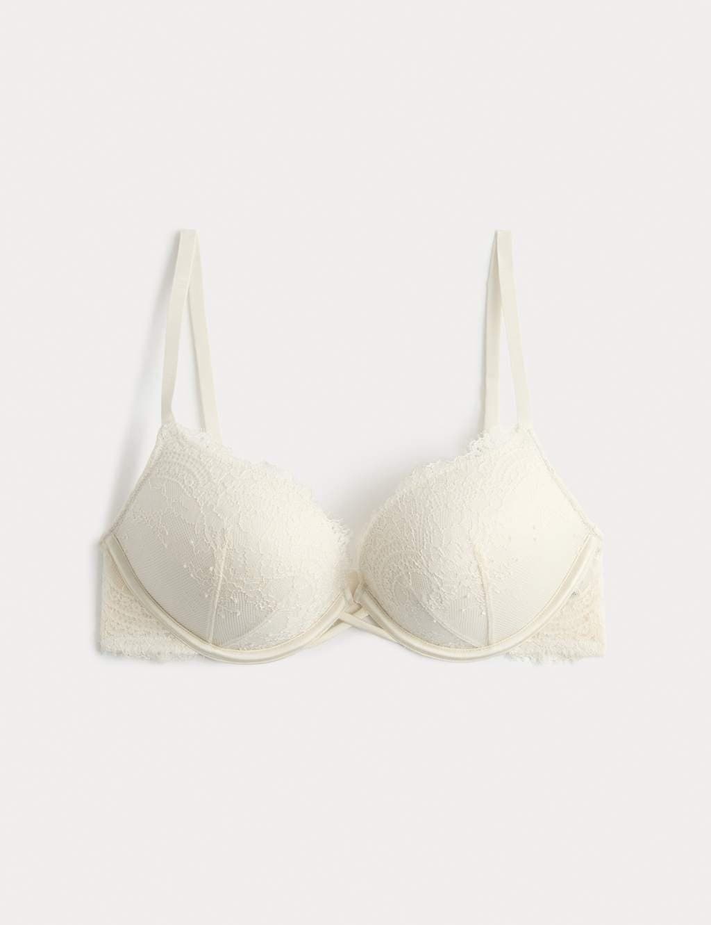 Marks & Spencer M&S Lace Double Boost Push-Up Plunge Bra (A-D) Ivory