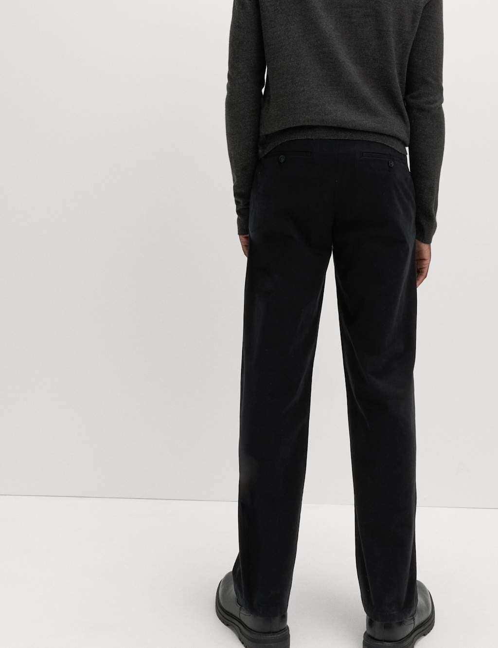 Marks & Spencer M&S Loose Fit Stretch Chinos Black - 4