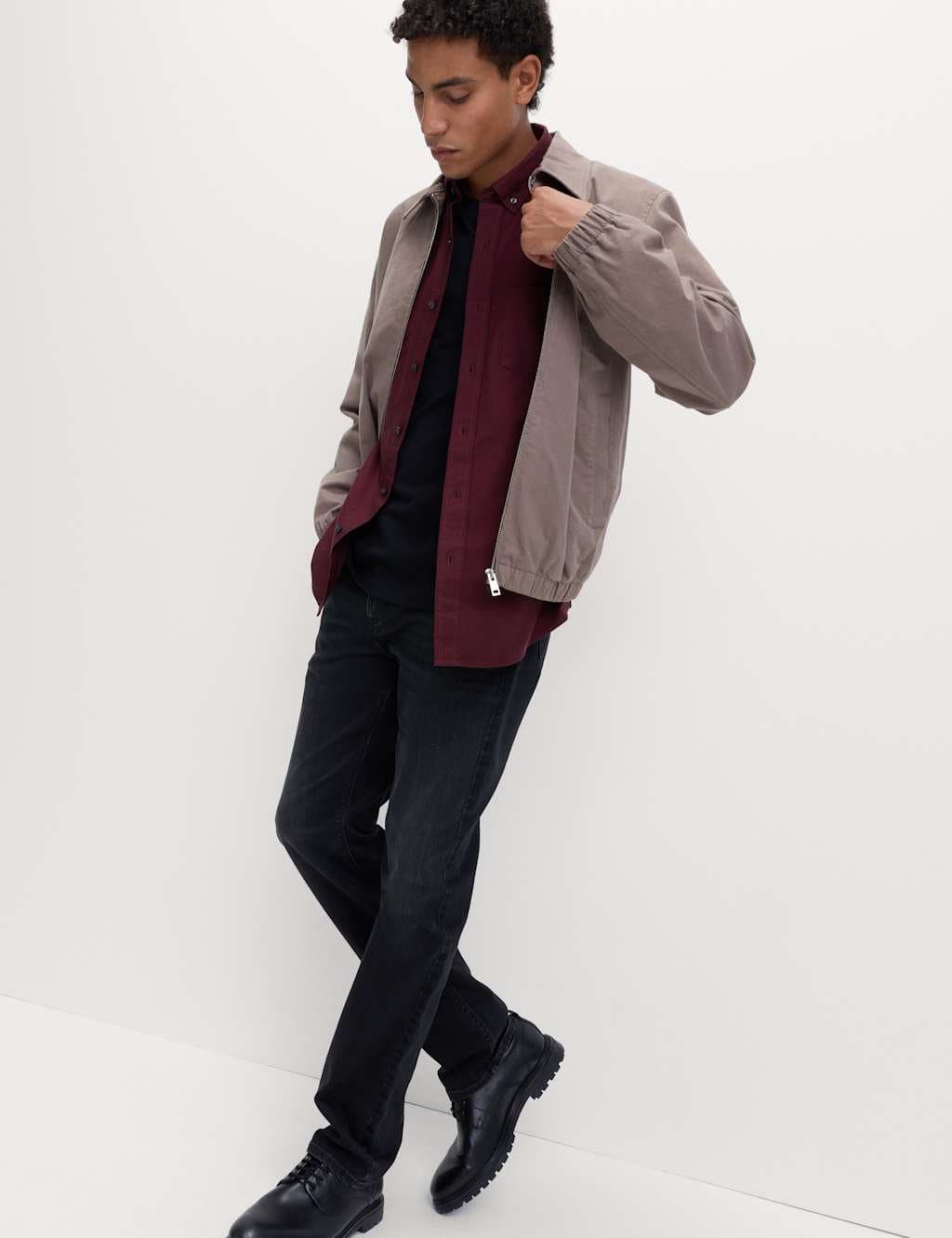 Marks & Spencer M&S Pure Cotton Ultimate Oxford Shirt Deep Red