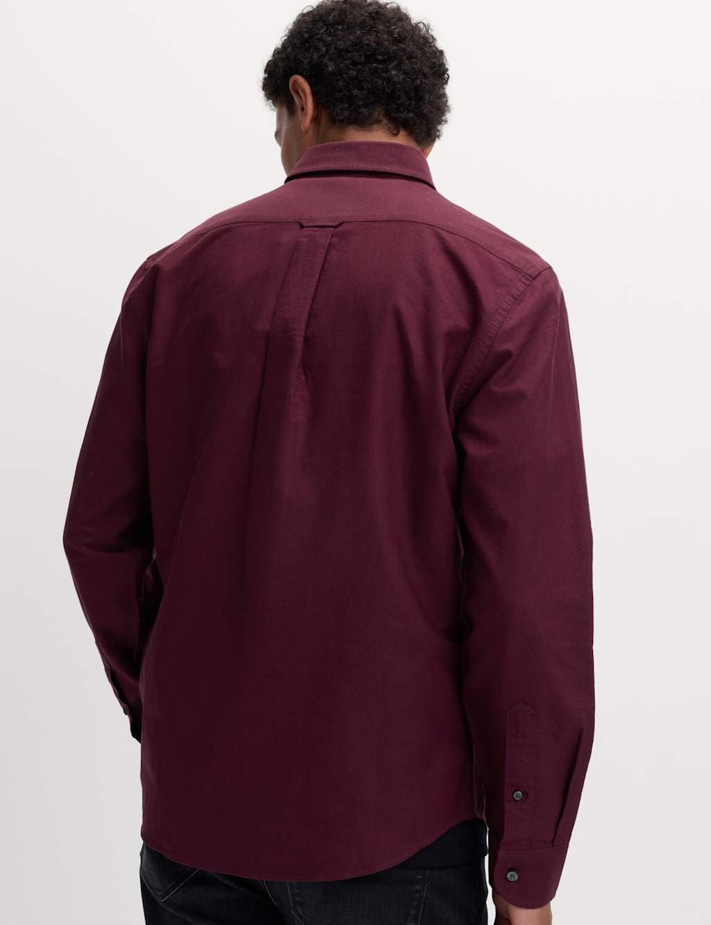 Marks & Spencer M&S Pure Cotton Ultimate Oxford Shirt Deep Red - 4