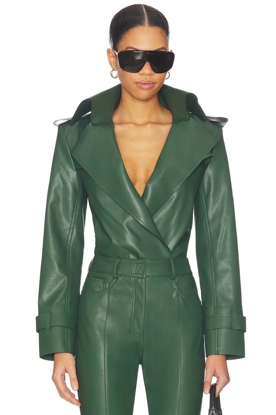 revolve Double Breasted Trench Bodysuit