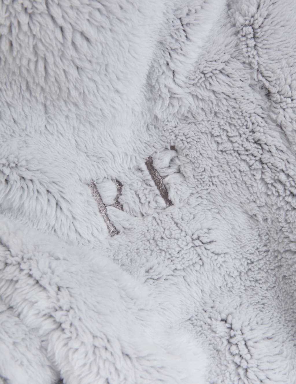 Marks & Spencer M&S Personalised Women's Fleece Hooded Dressing Gown Light Grey - 2