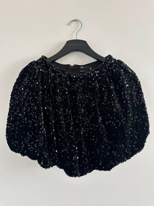 ASOS Asos luxe velvet embellished sequin bubble mini skirt size 8 new with tags