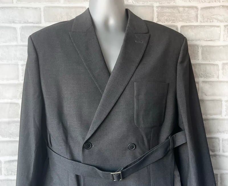 ASOS Mens Jacket Blazer By ASOS. Belted. Grey. Size 40R