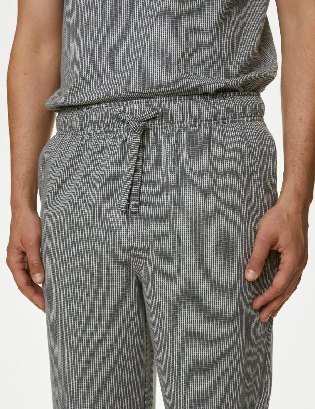 Marks & Spencer M&S Pure Cotton Jersey Pyjama Bottoms Grey Mix - 3