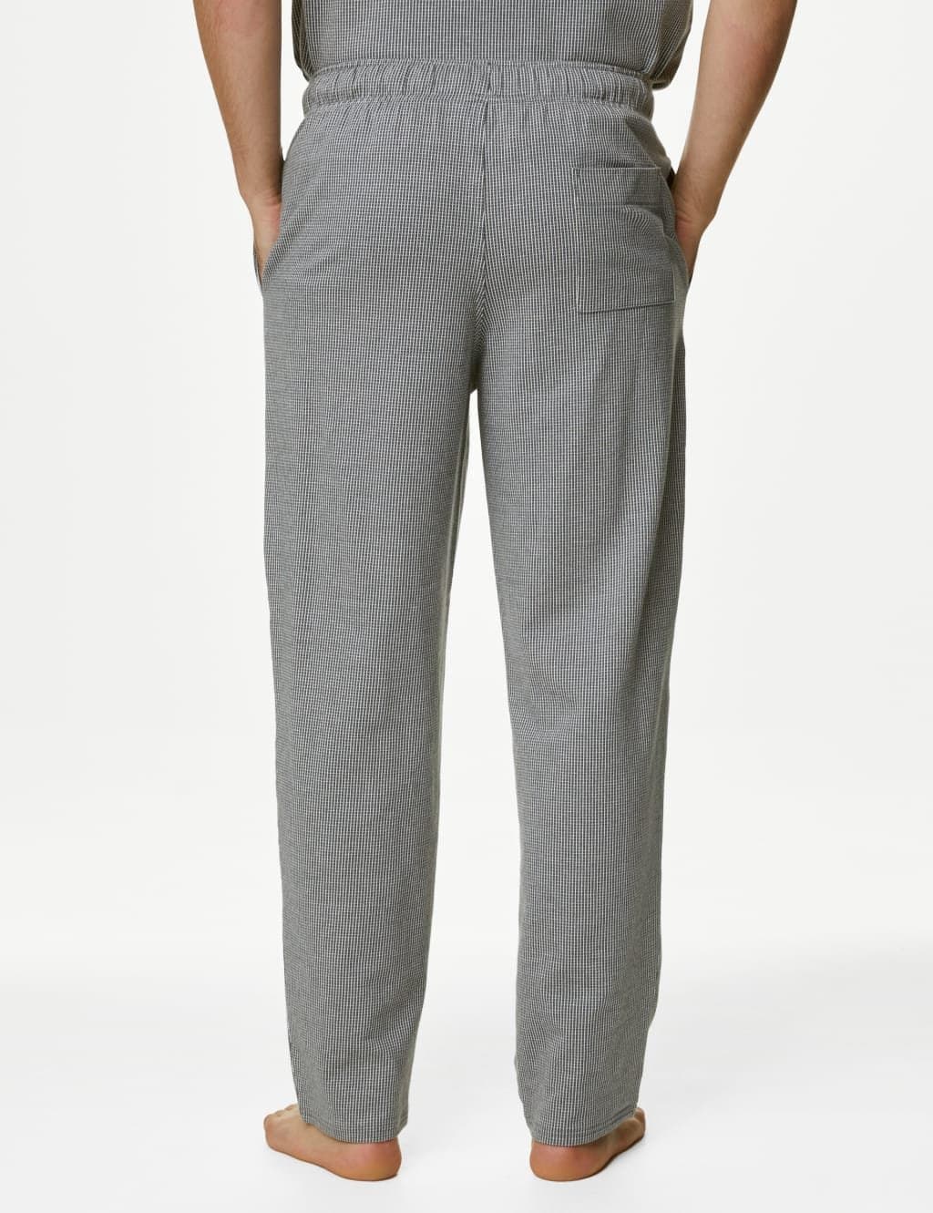Marks & Spencer M&S Pure Cotton Jersey Pyjama Bottoms Grey Mix - 4