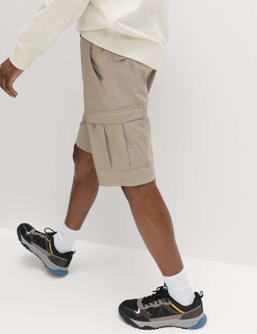 Marks & Spencer M&S Straight Fit Cargo Shorts Mushroom